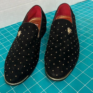 Black with Gold Studs Penny Loafers by NXY men’s size 7